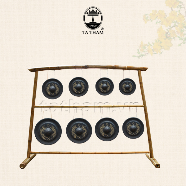 Bộ cồng 8 chiếc chạm rồng